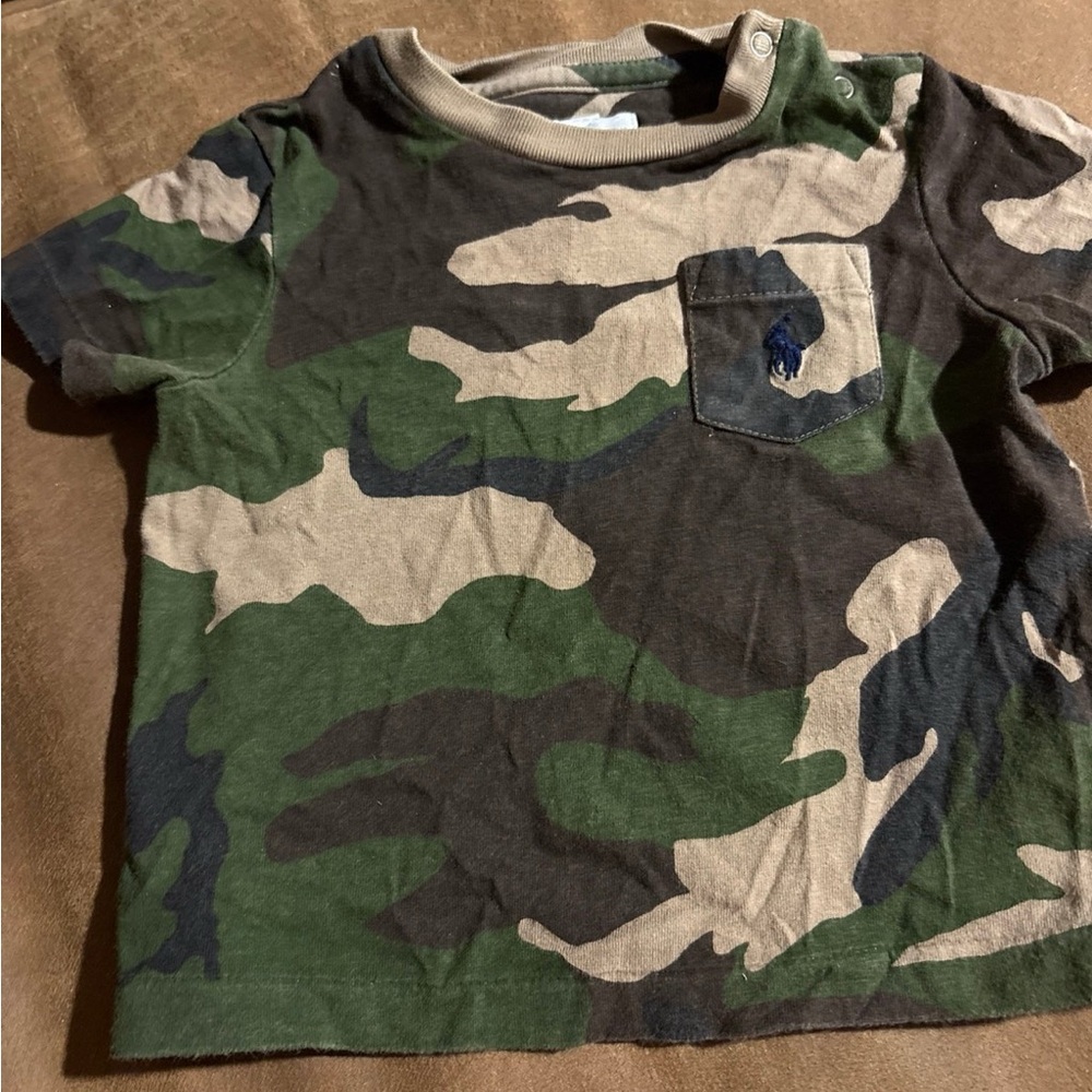 Polo by Ralph Lauren Kids Camouflage Tee - Green, Tan, and Black